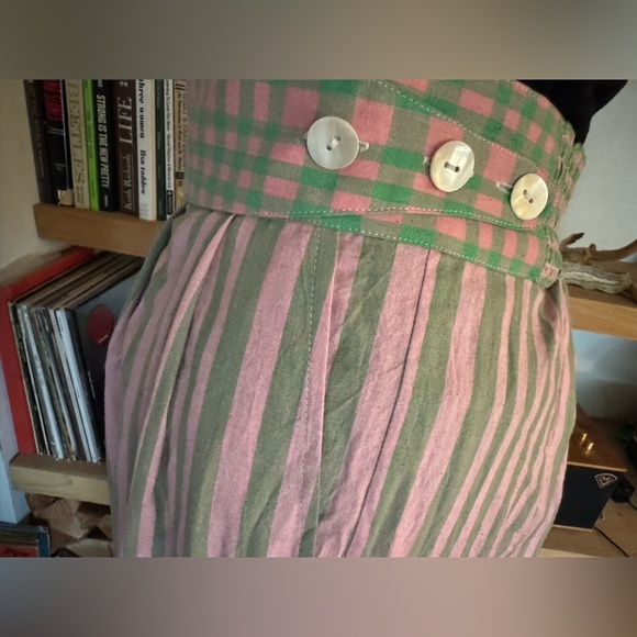 NWT Rujuta Sheth Taylor Pant Hudson Stripe Half Plaid sold out online wide leg - Picture 13 of 13